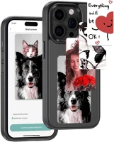 Apple 98081 E-ink okos telefontok, programozható nfc kijelzővel iphone 13 pro, fekete kép