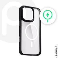 Apple 98203 iphone 13 pro magsafe kompatibilis hátlap tok, fekete (fekete gombokkal) kép
