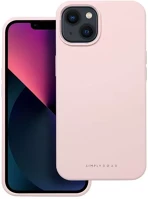 Apple 98462 Roar  iphone 13 prémium szilikon tok velúr béléssel, világos rózsaszín kép