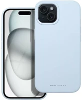 Apple 98496 Roar  iphone 15 prémium szilikon tok velúr béléssel, világoskék kép