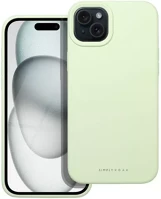 Apple 98502 Roar  iphone 15 plus prémium szilikon tok velúr béléssel, világoszöld kép