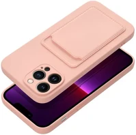 Apple 98852 Iphone 16 plus kártyatartós szilikon tok, rózsaszín kép