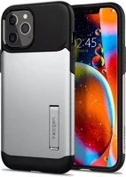 Apple ACS01482 Spigen slim armor  iphone 12 pro max tok, satin silver, ezüst kép