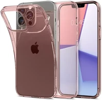 Apple ACS03298 Spigen crystal flex  iphone 13 pro tok, rose crystal, rózsaszín-átlátszó kép
