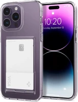 Apple ACS04976 iphone 14 pro tok kártyatartóval, crystal clear, átlátszó kép