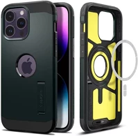 Apple ACS04988 Spigen tough armor magfit  iphone 14 pro tok abyss green magsafe, zöld kép