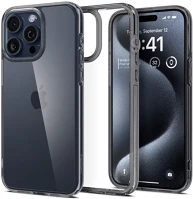 Apple ACS06575 iphone 15 pro max tok, space crystal, átlátszó-szürke, fekete-átlátszó kép