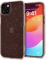 Apple ACS06649 iphone 15 plus tok, csillámos, rózsaszín, átlátszó kép