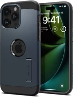 Apple ACS06734 Spigen tough armor magfit  iphone 15 pro tok, magsafe metal slate, sötétkék kép