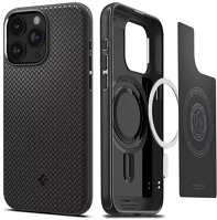 Apple ACS06736 Spigen mag armor magfit  iphone 15 pro tok, magsafe, matte black, fekete kép