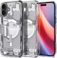 Apple ACS08079 Spigen ultra hybrid magfit  iphone 16 plus tok, magsafe, fehér kép