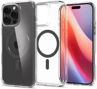 Apple ACS08130 Spigen ultra hybrid magfit  iphone 16 pro tok, magsafe grafit, szürke kép