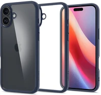 Apple ACS08202 iphone 16, műanyag hátlap védőtok + szilikon keret, spigen ultra hybrid kép