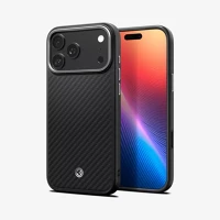 Apple ACS09958 Spigen enzo aramid t magfit  iphone 17 pro tok, magsafe, black, fekete kép