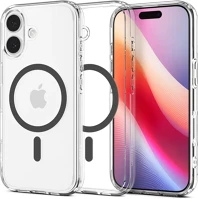 Apple ACS10381 Spigen ultra hybrid magfit  iphone 17 tok, magsafe, clear graphite, szürke kép