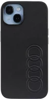 Apple AU-TPUPCIP13PM-TT/D1-BK Audi synthetic leather  iphone 13 / 14 / 15 tok, fekete kép
