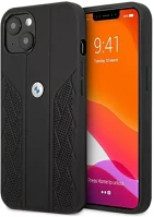Apple BMHCP13SRSPPK Bmw leather curve perforate  iphone 13 mini hátlap tok, fekete kép