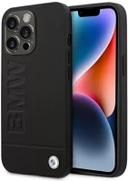 Apple BMHCP14LSLLBK Bmw leather stamp  iphone 14 pro hátlap tok, fekete kép
