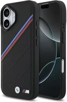 Apple BMHMP17S25PCSPEK Bmw m tricolor metal logo  iphone 17 magsafe hátlap tok, fekete kép