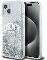 Apple DKHCP15SLBNAET Dkny liquid glitter arch logo iphone 15 hátlap tok, átlátszó kép