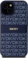 Apple DKHCP15SPRTHSLB Dkny pu leather repeat pattern tonal stripe  iphone 15 hátlap tok, kék kép