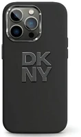 Apple DKHCP15XSMCBSK Dkny liquid silicone metal logo  iphone 15 pro max hátlap tok, fekete kép
