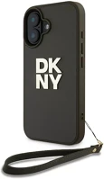 Apple DKHCP16SPBSWSA Dkny pu leather stack logo iphone 16 tok csuklópánttal, zöld kép