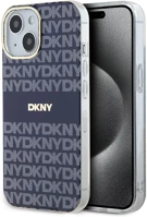 Apple DKHMP14LHRHSEB Dkny pu leather repeat pattern tonal stripe iphone 14 pro tok, kék kép