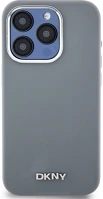 Apple DKHMP15LSMCHLG Dkny liquid silicone silver metal logo magsafe iphone 15 pro hátlap tok kép
