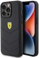 Apple FEHCP15XRDUK Ferrari quilted metal logo iphone 15 pro max kemény hátlap tok, fekete kép