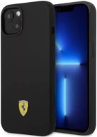 Apple FEHMSIP14SBK Ferrari silicone metal iphone 14 magsafe hátlap tok, fekete kép