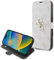 Apple GUBKP16M4GMGPI Guess 4g metal logo iphone 16 plus flip/oldalra nyíló tok, rózsaszín i kép