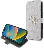 Apple GUBKP16X4GMGPI Guess 4g metal logo iphone 16 pro max flip/oldalra nyíló tok, rózsaszín kép