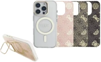 Apple GUBPSBHMP16XF4P05 Guess pc/tpu electroplated iphone 16 pro max hátlap tok kitámasztóval kép