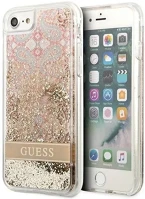 Apple GUHCI8LFLSD Guess liquid glitter paisley  iphone se 2022/2020/8/7 hátlap tok, arany kép