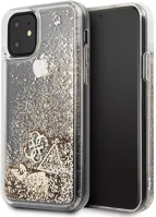 Apple GUHCN61GLHFLGO Guess glitter hearts  iphone 11 szilikon hátlap tok, arany kép