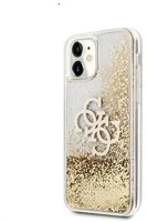 Apple GUHCN61LG4GGO Guess tpu big 4g liquid glitter gold  iphone 11 hátlap tok, átlátszó kép