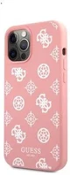 Apple GUHCP12LLSPEWPI Guess liquid silicone white peony  iphone 12 pro max hátlap tok, rózsaszín kép