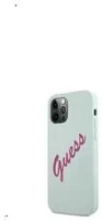 Apple GUHCP12LLSVSBF Guess silicone vintage fuschia script  iphone 12 pro max hátlap tok, kék kép