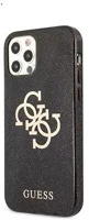 Apple GUHCP12LPCUGL4GBK Guess tpu big 4g full glitter  iphone 12 pro max hátlap tok, fekete kép