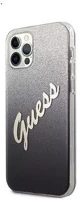 Apple GUHCP12MPCUGLSBK Guess pc/tpu vintage  iphone 12/12 pro hátlap tok, átmenetes fekete kép