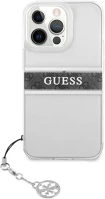 Apple GUHCP13LKB4GGR Guess pu/tpu gray stripe  iphone 13 pro hátlap tok, átlátszó kép