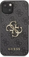 Apple GUHCP13M4GMGGR Guess pu 4g metal logo iphone 13 hátlap tok, szürke kép
