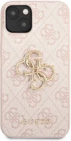 Apple GUHCP13M4GMGPI Guess pu 4g metal logo  iphone 13 hátlap tok, rózsaszín kép