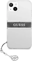 Apple GUHCP13SKB4GGR Guess pu/tpu gray stripe  iphone 13 mini hátlap tok, átlátszó kép