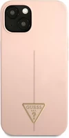 Apple GUHCP13SSLTGP Guess silicone line triangle  iphone 13 mini hátlap tok, rószaszín kép