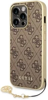 Apple GUHCP14LGF4GBR Guess 4g charms  iphone 14 pro hátlap tok , barna kép