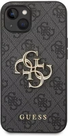 Apple GUHCP14S4GMGGR Guess pu 4g metal logo  iphone 14 hátlap tok, szürke kép