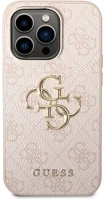 Apple GUHCP14S4GMGPI Guess pu 4g metal logo  iphone 14 hátlap tok, rózsaszín kép