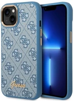 Apple GUHCP14SHG4SHB Guess 4g vintage gold  iphone 14 hátlap tok, kék kép
